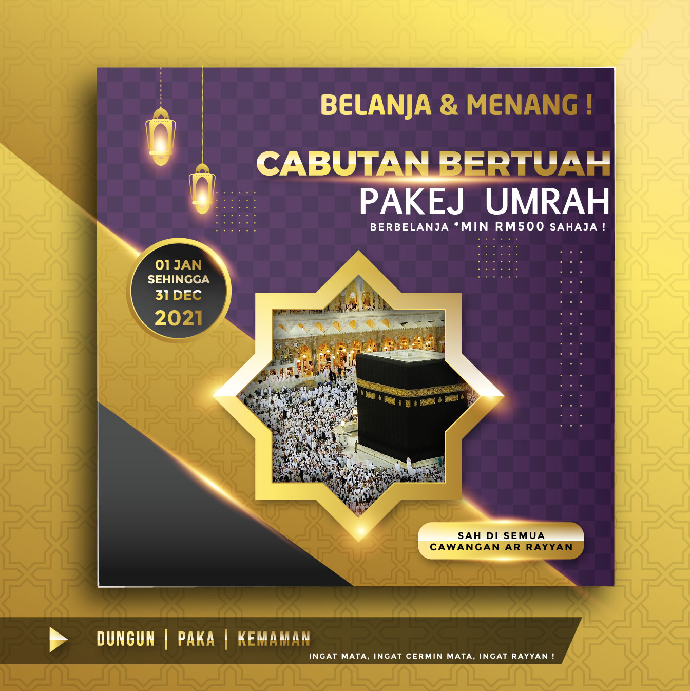 PAKEJ UMRAH BERNILAI RM5500